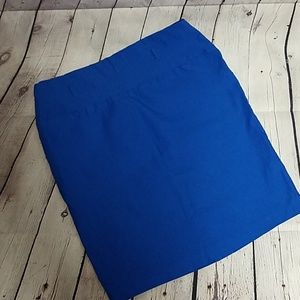 Rainbow Royal Blue Stretchy Pencil Skirt